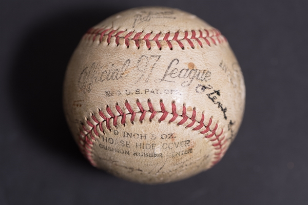 1943 Lancaster Red Roses Team Signed Baseball w. George Kell